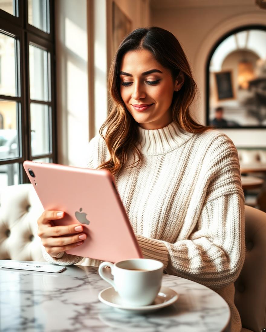Blush Bloom iPad Case in Blush