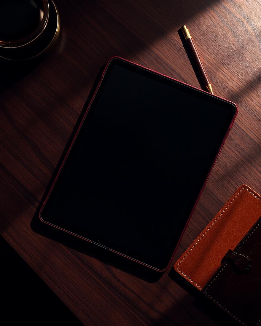 Noir Croco iPad Case in Onyx