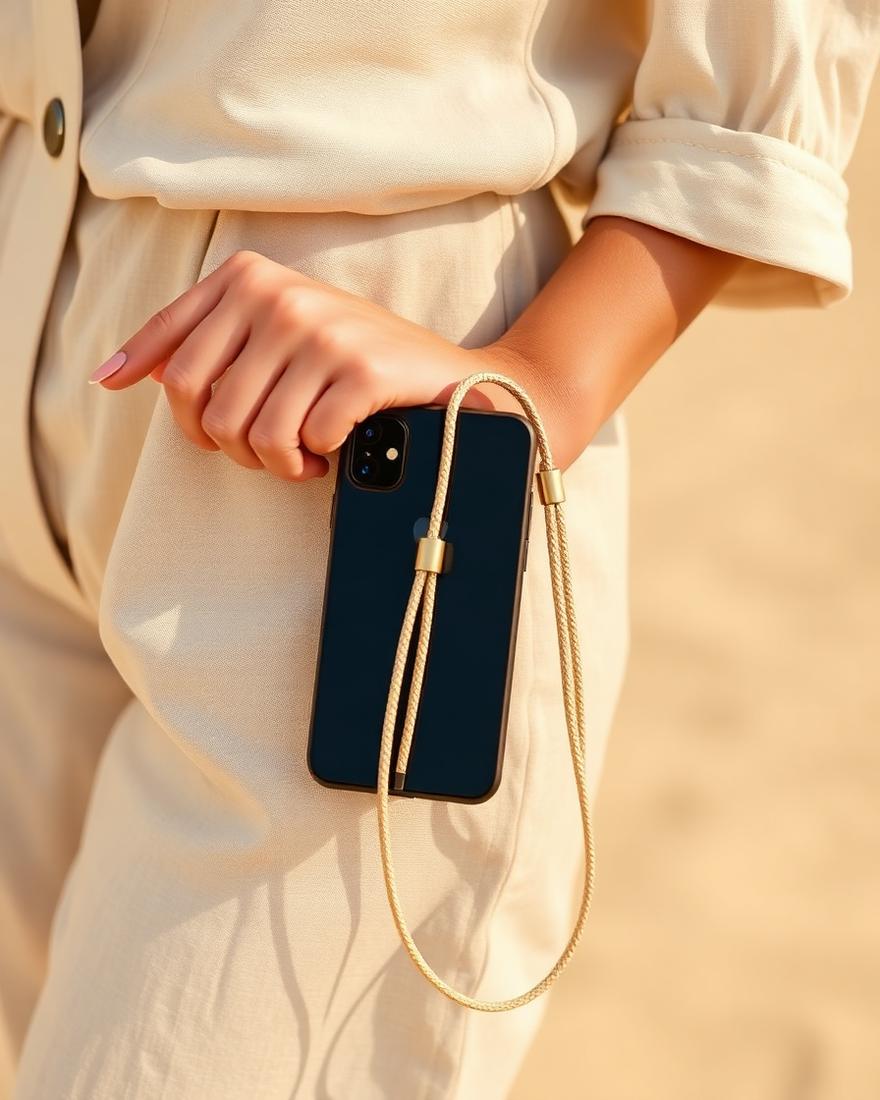 Classic Phone Strap | Beige in Sand